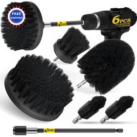 43543 Holikme Drill Brush Power Scrubber Cleaning 6pack Extended Long Attachment Kit