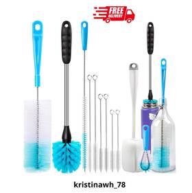 Holikme 445042840888 5 Pack Bottle Brush Cleaning Set Long Handle Cleaner For Washing Narrow