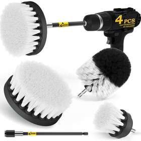 Holikme 972085800551 4pack Drill Brush Power Scrubber Cleaning Extended Long Attachment Set