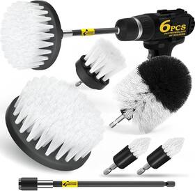 Dipflrb12612 Holikme 6pack Drill Brush Power Scrubber Cleaning Extended Long Attachment