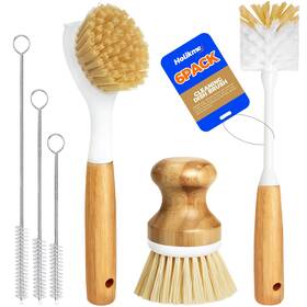 Wpg-001 Holikme 6 Pack Dish Brush Kitchen Brushes Set With Vegetable Palm Bottle