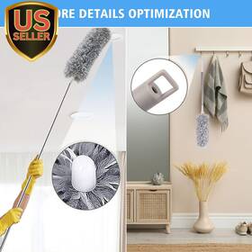 Home 726084228764 Microfiber Feather Duster 5-in-1 Kit Dusters For Cleaning With Exten