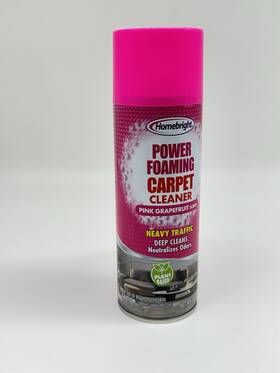 Homebright 849607076243 Power Foaming Carpet Cleaner Pink Grapefruit Scent 12 Oz
