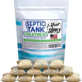 Homey Aim 704715343727 Septic Tank Treatment. 1 Year Supply. Safe Green Cultures And Enzymes In Pack
