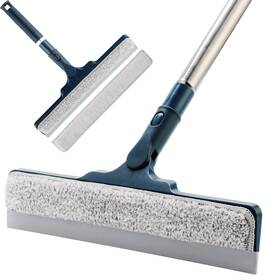 Homilifibra 755225931959 2 In1 Window Cleaner Shower Squeegee With 12 Inch Durable 57.8 Long Handle