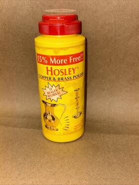 Hosley 040338000075 Vintage Copper And Brass Polish Tarnish Remover Powder Cleaner 8oz Rare Htf