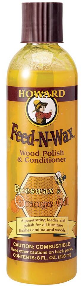 Howard Products 078433272790 Feed-n-wax Wood Polish And Conditioner 8 Oz Orange