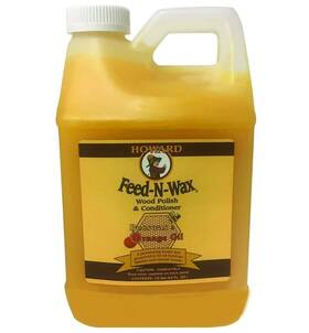 Howard Products 645080945027 Feed-n-wax Wood Polish And Conditioner 64-ounce