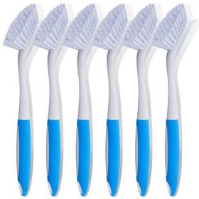 Bey-hsei-6191 Hsei 6 Pcs Blue Kitchen Scrub Dish Brush Bulk With 11 Inch Handle Cleaning Scrubber