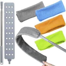 Hshttkl 797424178100 Retractable Gap Dust Cleaner Brush With 4 Pcs Replacement Duster Cloth 100 Inche