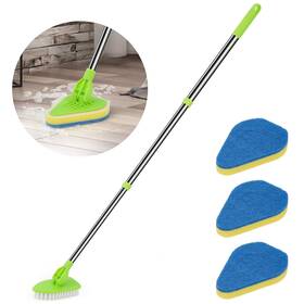Htmovaet 761325346234 Scrub Cleaning Brush With Long Handle 35ft Ft- 2 In 1 Extendable Floor Tu
