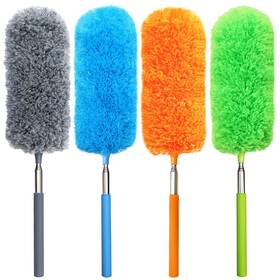 F004g Htoolpro 4 Pack Small Microfiber Feather Duster With 13 Inch To 30 Extendable Pole Micr
