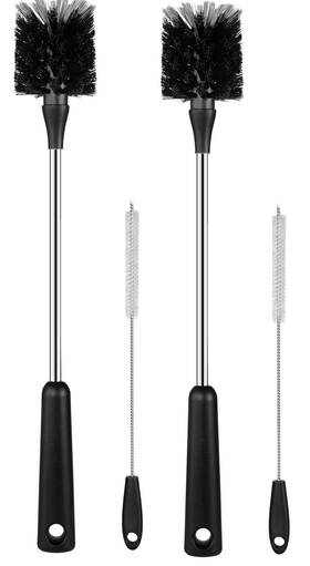 Stb4 Humuta 4 Pack Water Bottle Brushes With Straw Cleaner Stainless Steel Handle Baby B