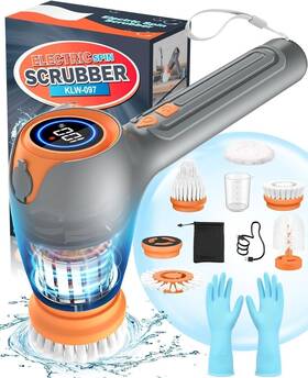129351 Humutan 616421886897 Electric Spin Scrubber 3200mah Rechargeable Cordless Shower With 5