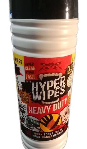 Hyper Wipes 376557003987 Heavy Duty Cleaning Automobile 35 Count