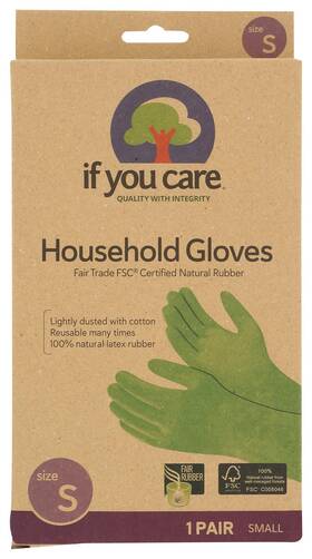 J25027 If You Care Household Gloves - Small 1 Pack S Green Of