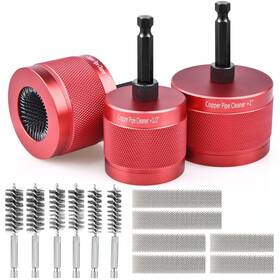Im05010010 Imeantop 1/2 Inch And 3/4 1 Metal Copper Pipe Cleaner For Drill With 1/4 Hex Shank 6