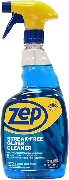 Zu112032  Inc. Streak-free Glass Cleaner 32 Oz Blue