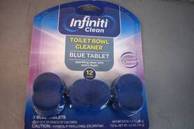 Infiniti 850068182015 Clean Toilet Cleaning Blue Tablet 3 Tablets 5.3oz New