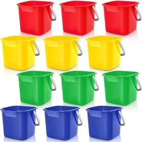 Dn-irenare-2716 Irenare 12 Pcs Sanitizer Cleaning Bucket 3 Quart Small Plastic Square Wit