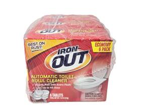 Iron Out 076168001487 Automatic Toilet Bowl Cleaner 6 Tablets 3 Boxes / 18 Total