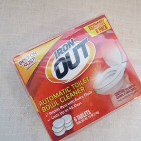 Iron Out 313050283201 New Automatic Toilet Bowl Cleaner Repels Rust 6 Tablets 45 Days