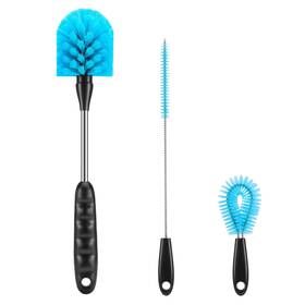Isshu 797999701444 3pack Bottle Brush Narrow Neck Cleaning Set Long Handle Stainless Steel Water