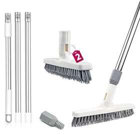Ittaho 747607201057 2 Pack Grout Brush With Long Handle Swivel Cleaning Line Scrubber Extendab