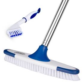 Ittaho 786118277021 Floor Scrub Brush With Long Handle - 53 Inch Deck And Grout Cleaner Set For T