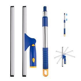 Ws21-14-blue Ittaho 14 Inch Shower Squeegee For Glass Doors All-purpose Extendable Show