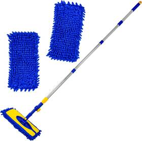 Ittar 705353969782 61 Inch Telescopic Car Wash Brush With Chenille Microfiber Pads Long Handle