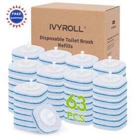 Tw-r63 Ivyroll Toilet Bowl Cleaner Wand Refills 63 Count Disposable Brush