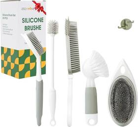 Izsohhome 974062930077 Silicone Brush Set For Kitchendish Brushbottle Brushscrub Wit