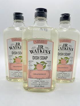 Bs273 J.r. Watkins 818570007356 3 Grapefruit Dish Soap 24 Ounce Free From Dyesrare