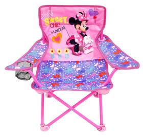 Jakks Pacific 039897420912 Minnie Camp Chair For Kids Portable Camping Fold N Go With Carry Bag Mi