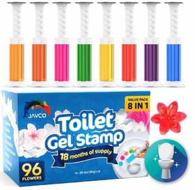 Javco 712179156876 96 Flowers Toilet Gel Stamp Fresh Scent Bathroom Cleaner Mixed Scents