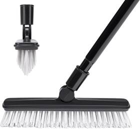 Jehonn 445042314327 2 Pack Grout Brush With Long Handle 50 Inches Swivel Floor Scrub Broom