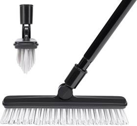 Gb-01 Jehonn 2 Pack Grout Brush With Long Handle 50 Inches Swivel Floor Scrub Broom