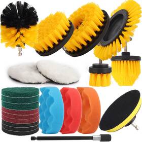 Jessie Care 719358786015 Drill Brush Set 22 Pcs Scrubber Kit Includes All Purpose B