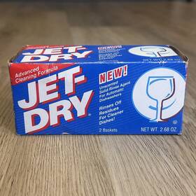 Jet 051700386383 Jet-dry Solid 2 Pack Rinse Agent For Dishwasher Unscented New Vintage Sealed