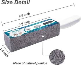 Jmpukon 754111150498 Pumice Stone For Toilet Bowl Cleaning With Handle Household Cleanin