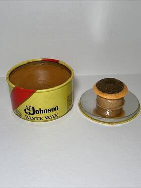 Johnson 046500002021 Sc Paste Wax 16 Oz Vintage Tin Can Original Formula About 90% Remaining