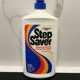 466821 Johnson Vintage 1983 Wax Step Saver Floor Mopping Cleaner For All Floors