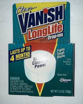 Johnson Wax 019800002435 Clear Vanish Long Life Drop-ins Bleach Toilet Cleaner 3.5 Oz Nos