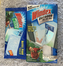 Johnson Windex Outdoor All In One Window Glass Cleaning Tool Kit Refill Pack New