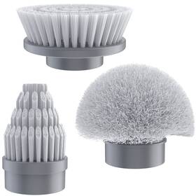 Jh-elsps-rh3-wht July Home 3-piece Brush Heads Kit For Electric Spin Scrubber White