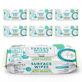 Juniper Clean 636339542760 6 Pack Surface Cleaning Wipes With Bleach Allpurpose Cleaner F