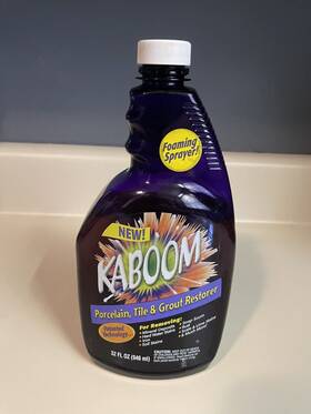 Kaboom 757037350096 Retired Porcelain Tile And Grout Restorer Cleaner 32 Oz 90% Full Refill