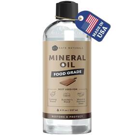 Kate Naturals 810002448270 Food Grade Safe Mineral Oil For Wood Cutting Boards 8oz