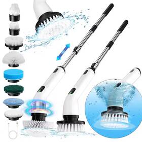 Keimi 711181989939 Waterproof Rechargeable Power Scrubber Cleaning Electric Spin Scrub Brush With